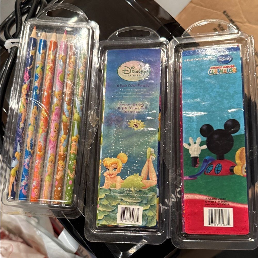 Disney Fairies and Mickey Mouse Color Pencil Set - Multicolor